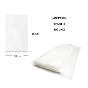 Bolsa Transparente 10 x 16 x 100 Generico