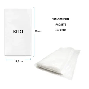 Bolsa Transparente Kilo x 100 Generico
