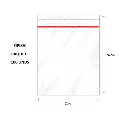 Bolsa Ziploc 20 x 24 Generico