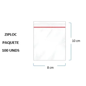 Bolsa Ziploc 8 x 10 Generico