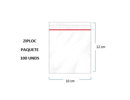 Bolsa Ziploc 10 x 12 Generico