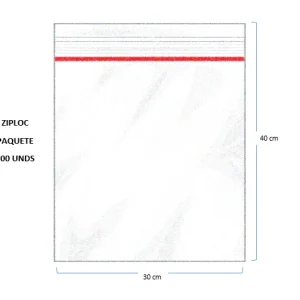 Bolsa Ziploc 30x40 x100und Generico