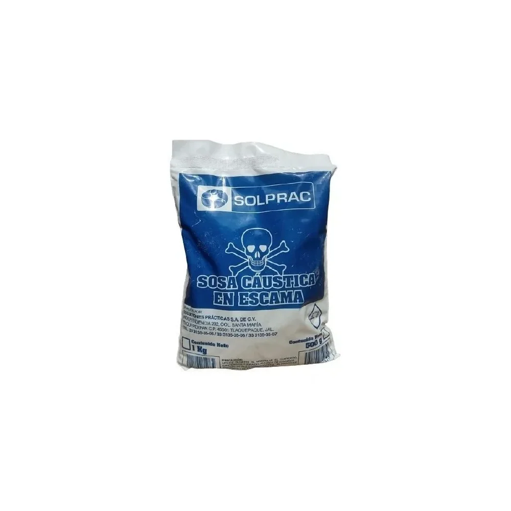 Sosa Caustica En Escamas Granulada 1/2 Lt GENERICO
