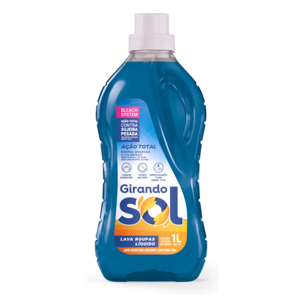 Jabon Liquido Girando Sol Accion Total X 1L
