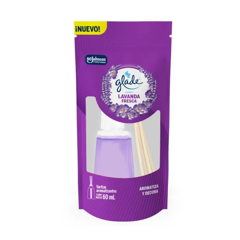 Ambientador Glade Varitas 60 ml Lavanda Fresca