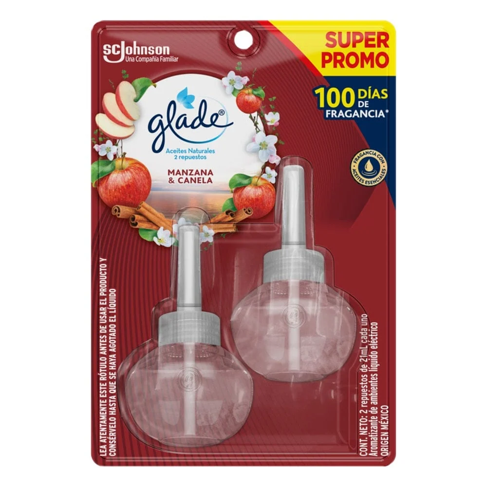 Desodorante Ambiental Aceite Natural Repuesto Manzana Canela GLADE