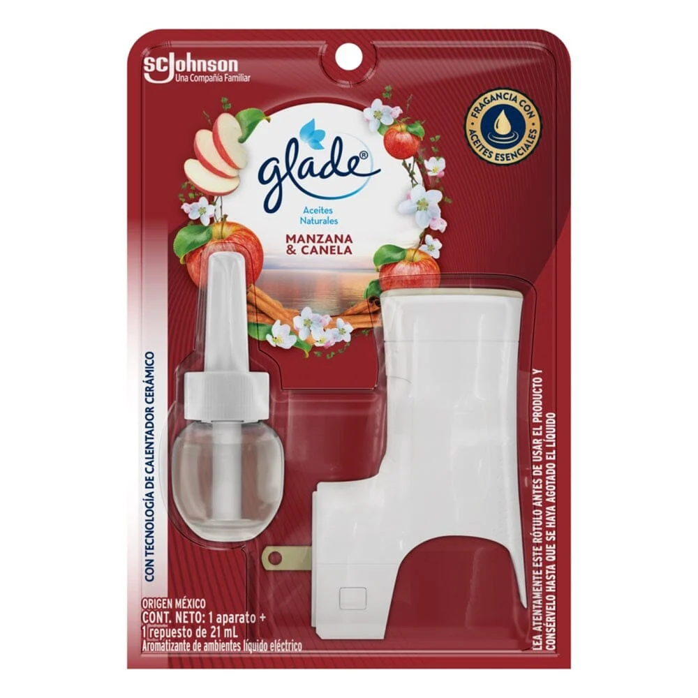Desodorante Ambiental Eléctrico Con Aparato Manzana Canela 21 Ml GLADE