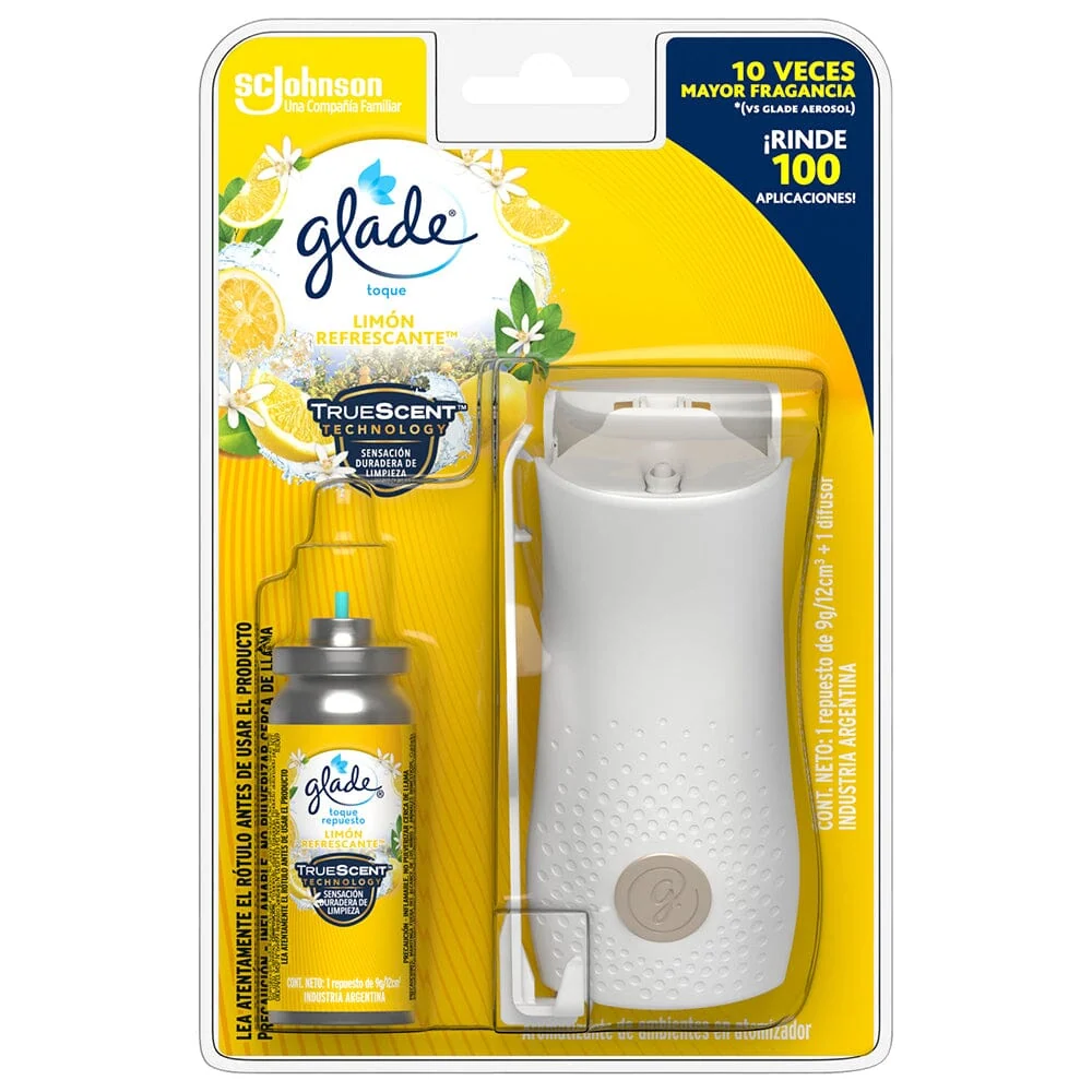 Desodorante Ambiental Un Toque Aparato Limón 9 Gr GLADE