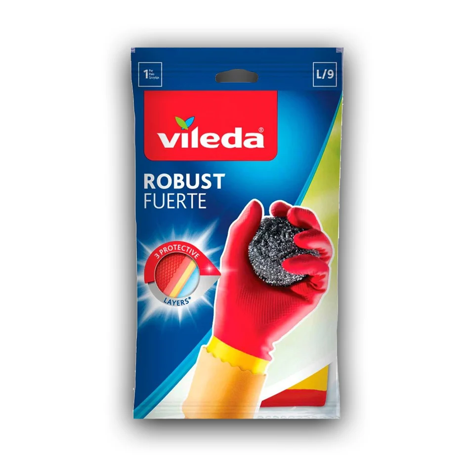 GUANTE FUERTE GRANDE VILEDA VENTA POR PZA CAJA CON 12 PZAS