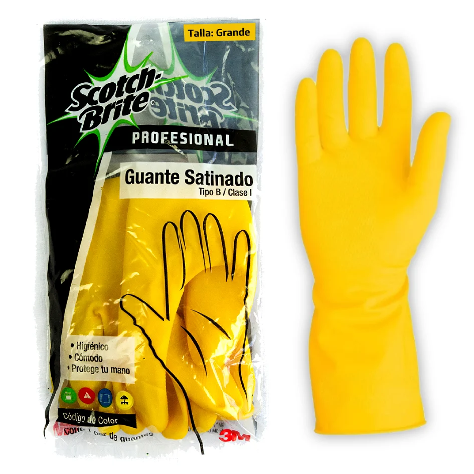 GUANTE SATINADO GRANDE COLOR AMARILLO MARCA 3M
