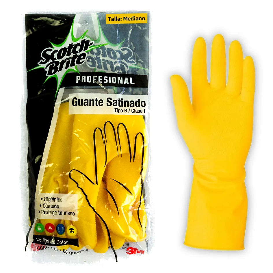 GUANTE SATINADO MEDIANO COLOR AMARILLO MARCA 3M