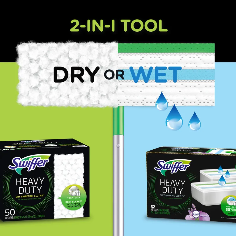 Mopa Kit Seco Y Humedo + Repuestos Humedo Y Seco Swiffer HBC