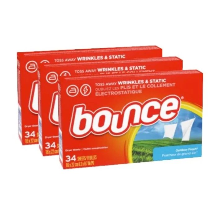 Toalla Antiarrugas Antiestatica y Suavizante Bounce 3 x 34 Un HBC
