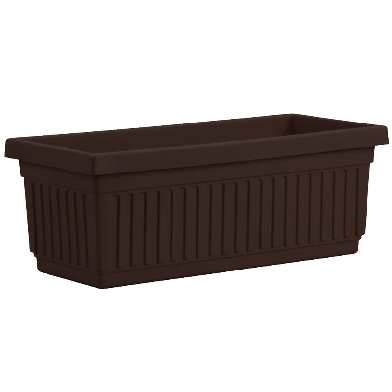Cajas de flores venecianas de chocolate de 18" Akro Mils VNP18000E21 (paquete de 6) HC Companies