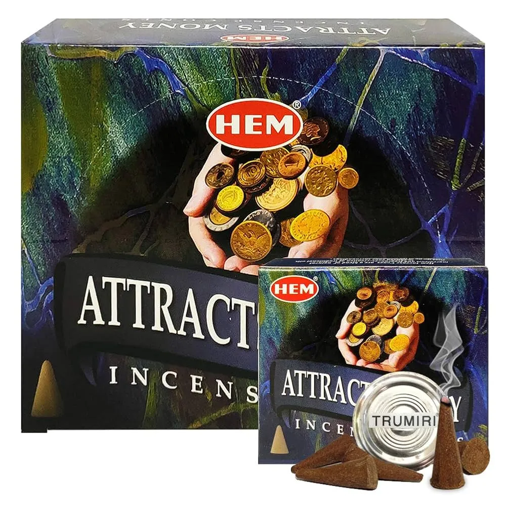 Attracts Money Conos de Incienso HEM 25gr (10 conos)