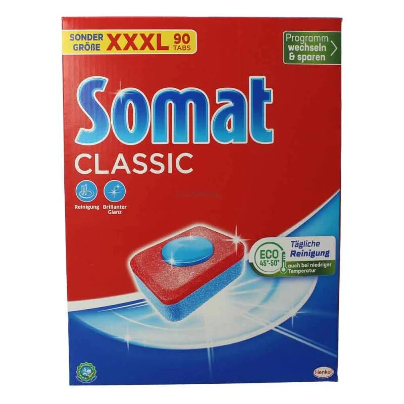 Pastillas para lavavajillas Somat Classic 90 uds. Henkel