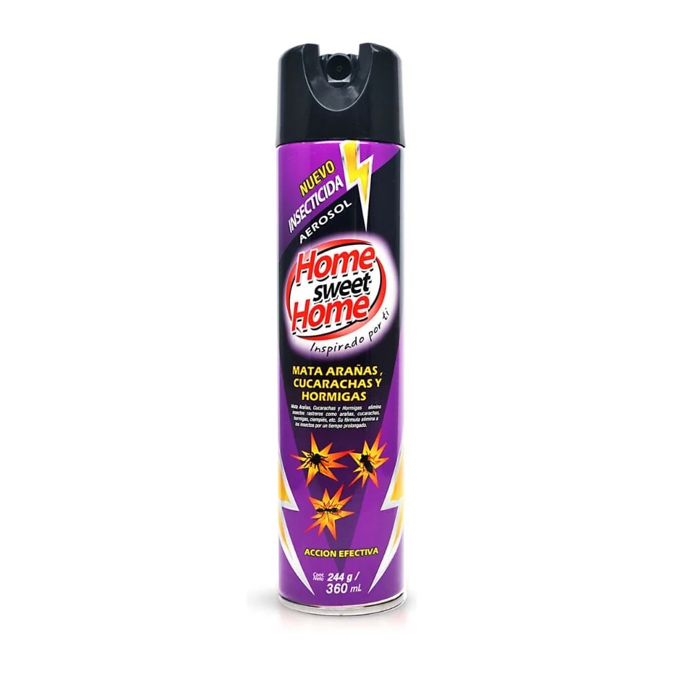 Insecticida Spray Mata Arañas-Hormigas-Cucarachas 360 Ml HOME SWEET HOME