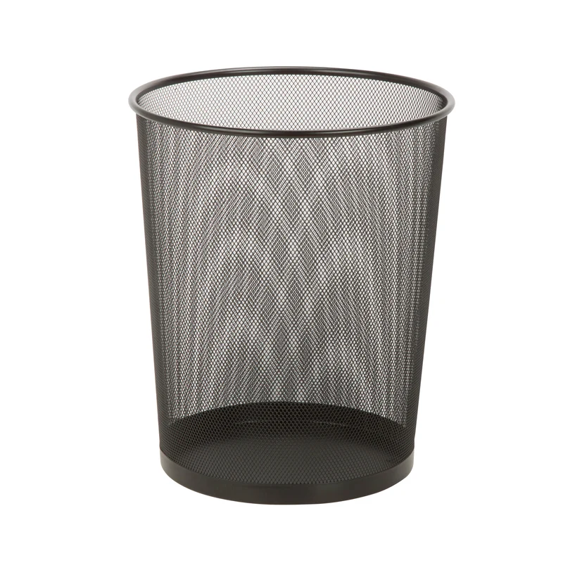 BASURA METAL NEGRO 14"H Honey-Can-Do
