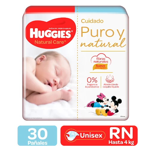 Pañal Natural Care Et0 X30 Huggies