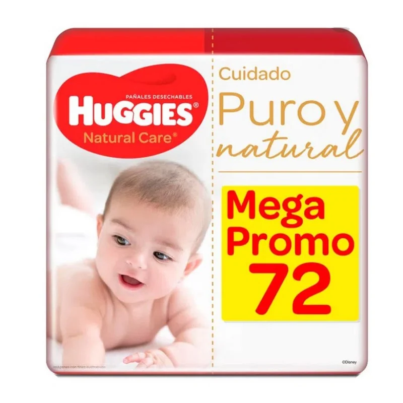 Pañal Natural Care Et2 X72 Huggies