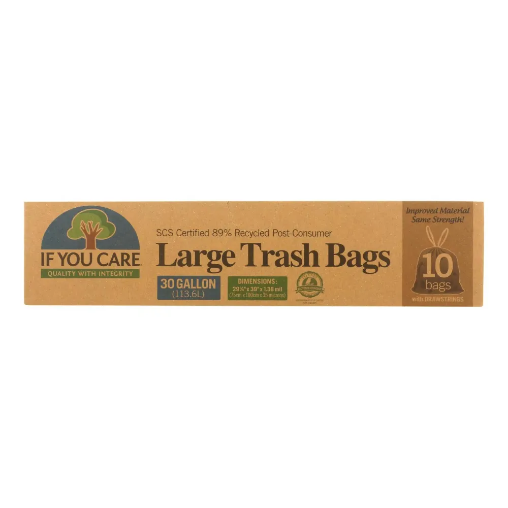 Bolsas de basura If You Care - Recicladas - Caja de 12 - 10 unidades (paquete de 12)
