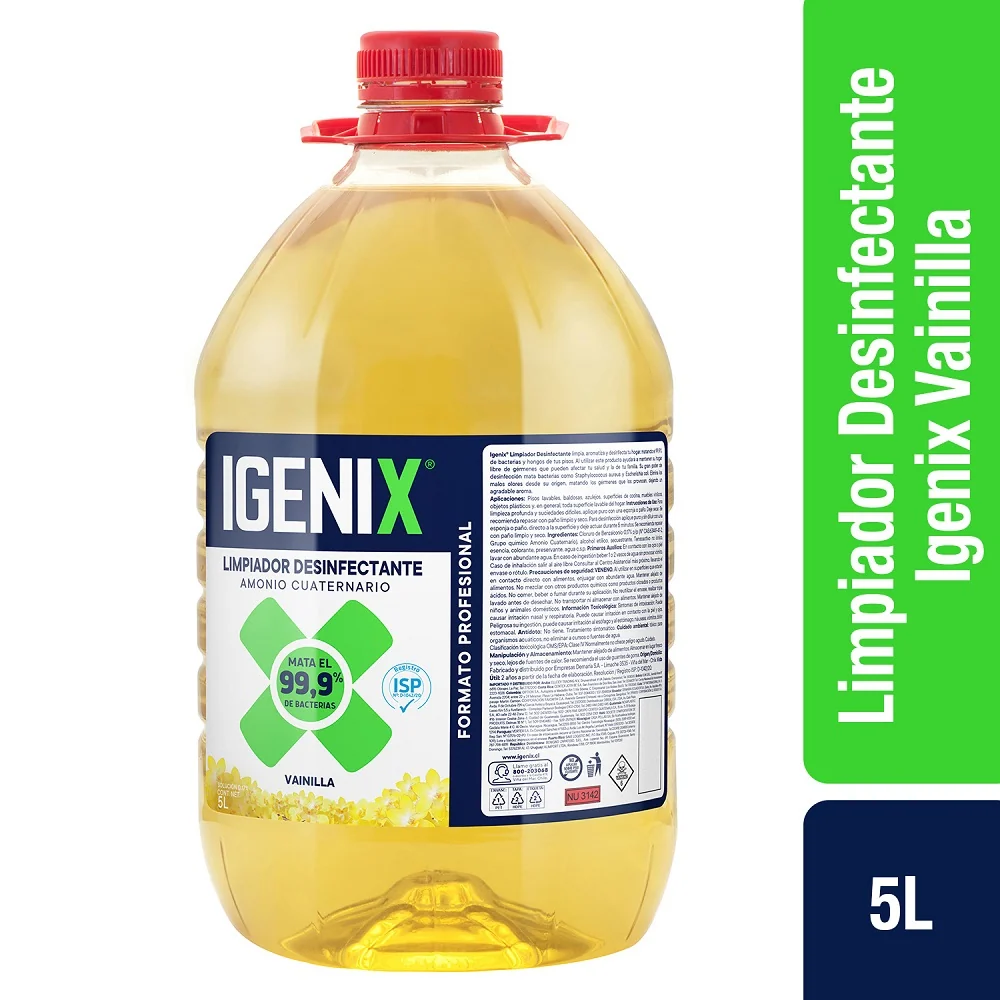 Limpiador Desinfectante Bidón 5 Lts Vainilla IGENIX