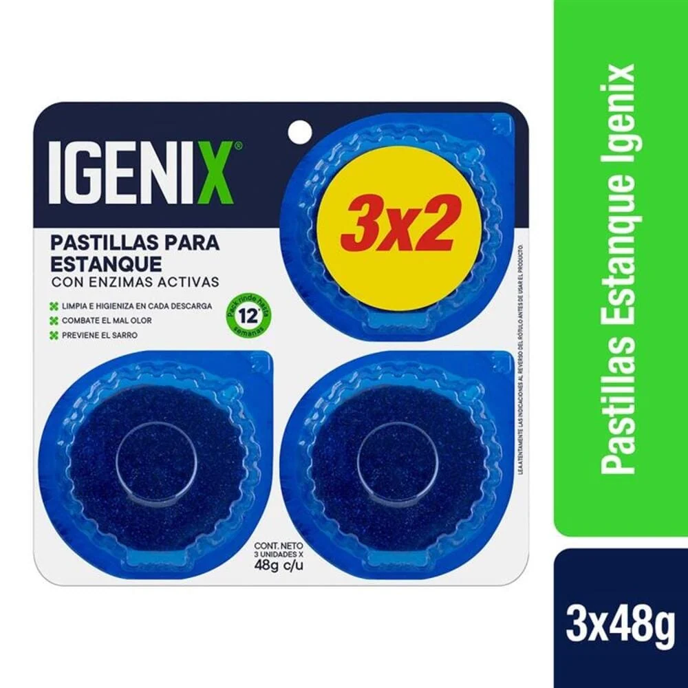 Pastilla Estanque Azul Pack 3 Un IGENIX