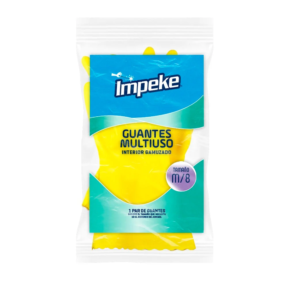 Guante Látex Multiuso Talla M IMPEKE