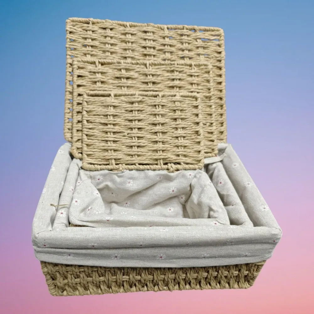 CANASTA CUADRADO CTAPA 3PCS 230 Importacion Luna
