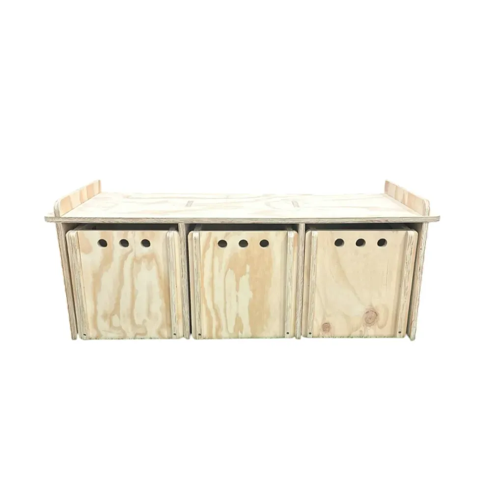 Organizador Montessori de Madera con Ruedas Importaciones CMF