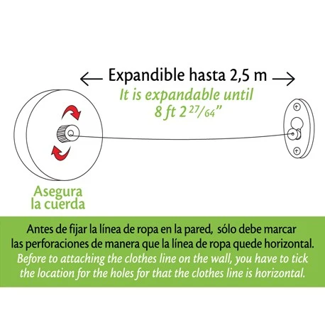 Tendedero 1 cuerda INSTA-YA PITALITO