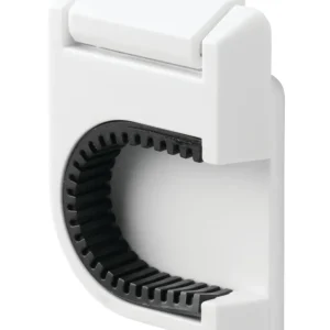 Interdesign 11801 Soporte adhesivo blanco para escobas y trapeadores de 1" x 3,9" x 5,5" (paquete de 6)