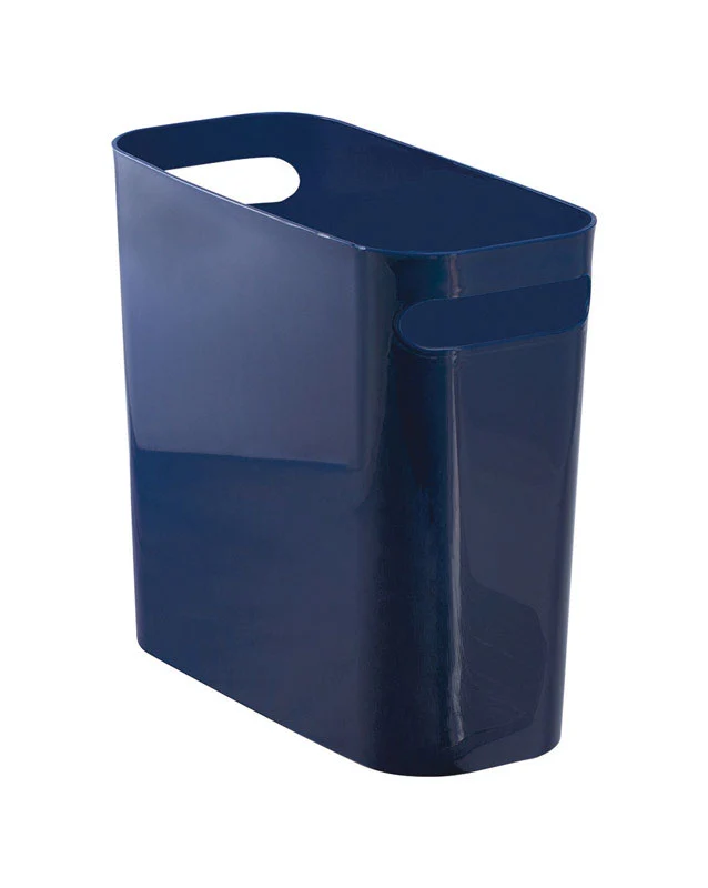 Papelera Una azul marino de 10" (paquete de 4) Interdesign