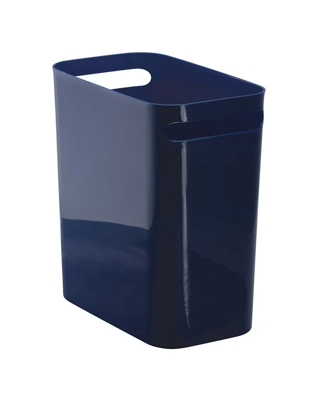 Papelera Una azul marino de 12" (paquete de 4) Interdesign