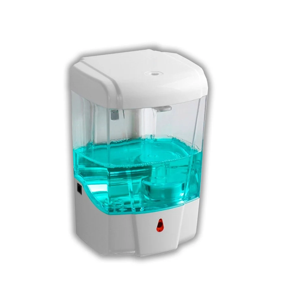 JABONERA AUTOMÁTICA BLANCA DE 600 ML P/JABÓN LÍQUIDO O GEL ANTIBACTERIAL JB600