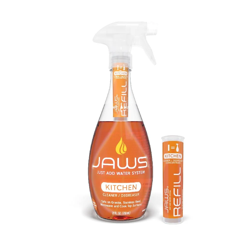 Botella + 2 Recargas Limpiador y Desengrasante Cocina Jaws 2x739 ml