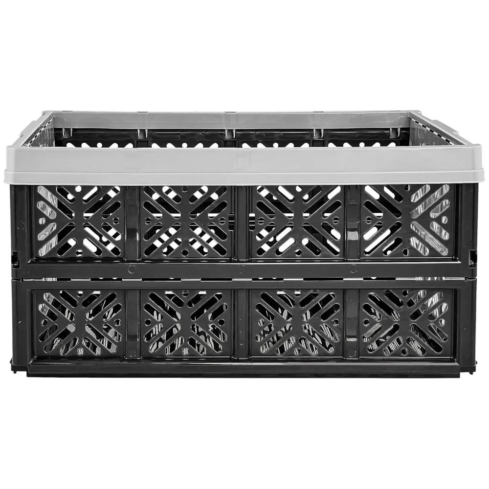Cesta plegable de plástico Keeeper, 32L, gris-negro