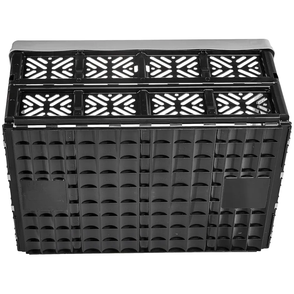 Cesta plegable de plástico Keeeper, 32L, gris-negro