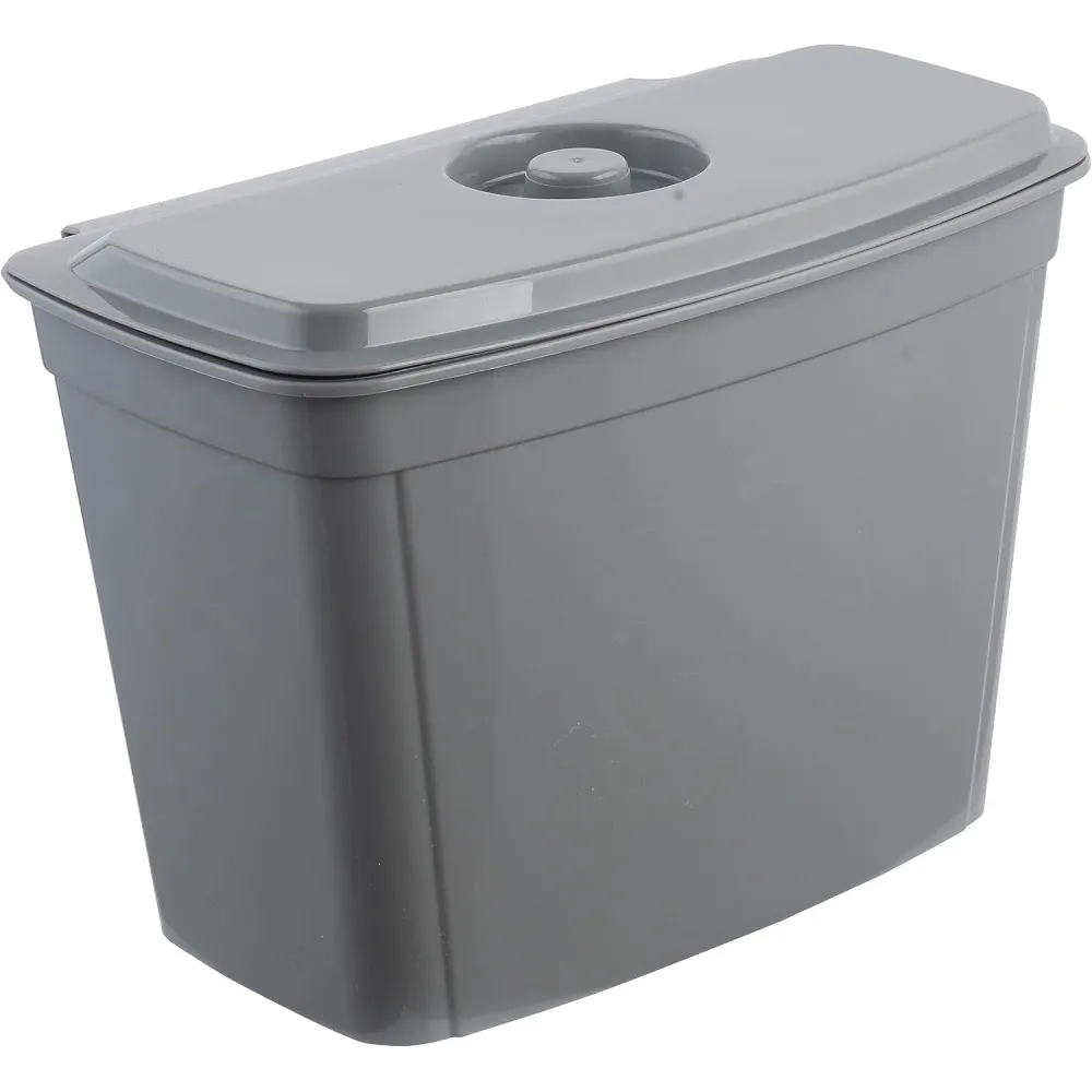 Keeeper Cubo de basura, cesta colgante, con tapa, 4L, gris, Milán