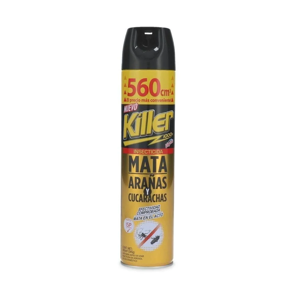 Insecticida Aerosol 560 Centimetros Cubicos Arañas Y Cucarachas KILLER