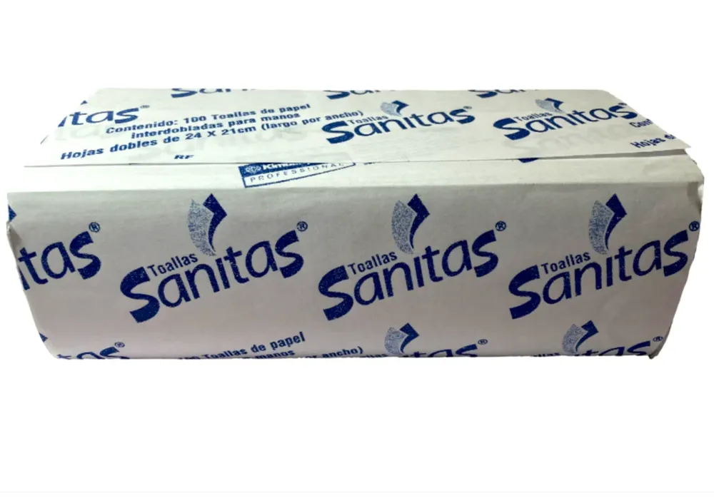 Caja toalla Interdoblada 24x21cm Sanitas 100H/20P HJS 92231 - SCG Kimberly Clark