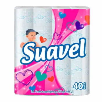 Papel Higiénico Suavel con 40 Rollos - ZK Kimberly Clark