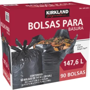 Kirland Signature Bolsas para Basura de Plástico 90 pzas de 147.6 l - KOZ Kirkland