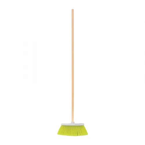Escoba chica tipo cepillo, cerdas de PVC, bastón de madera 57053 ES-140C Klintek