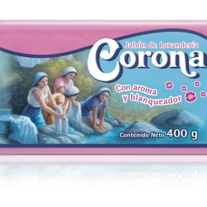 Caja de lavanderia jabon corona con envoltura rosa 400G/25P - SCG La Corona