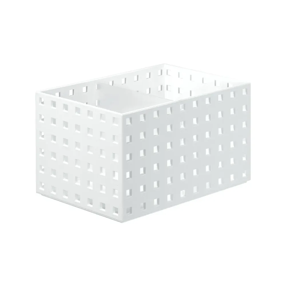 Canasto Organizador con 1 Division. 21 x 14 cm. Blanco LIKE IT