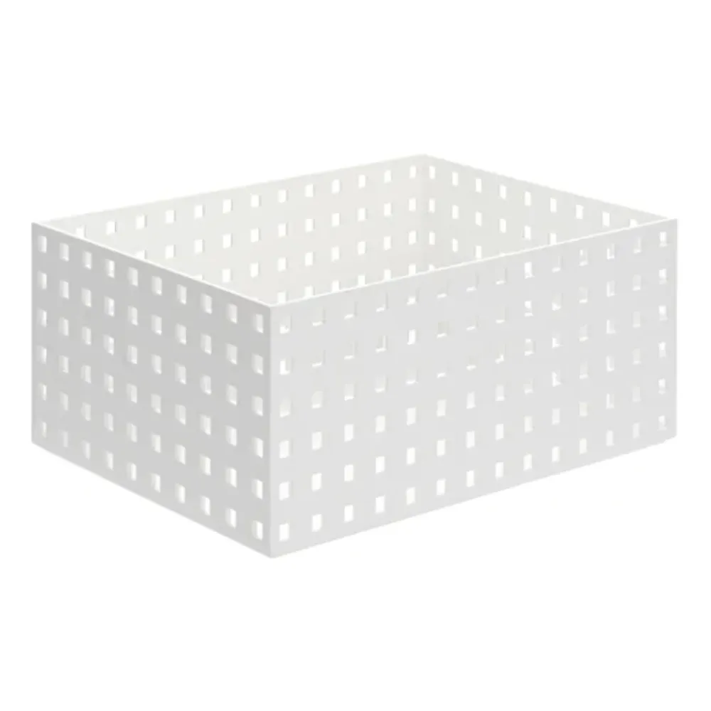 Canasto Organizador para Cajon. 28 x 21 cm. Blanco LIKE IT
