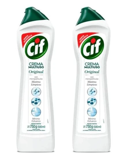 Limpiador Crema Blanco Cif 2 x 750 gr