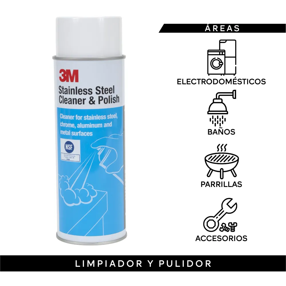 LIMPIADOR Y PULIDOR DE ACERO INOX. EN AEROSOL 600 GR