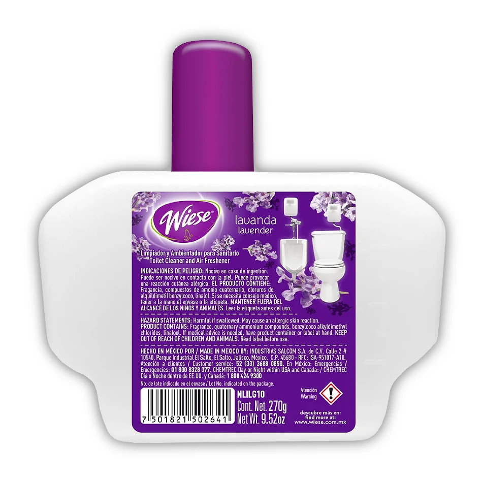 Liquido Goteador Wiese Lavanda 270g/9.52 oz C/ 6 pzs para disp NDILG04
